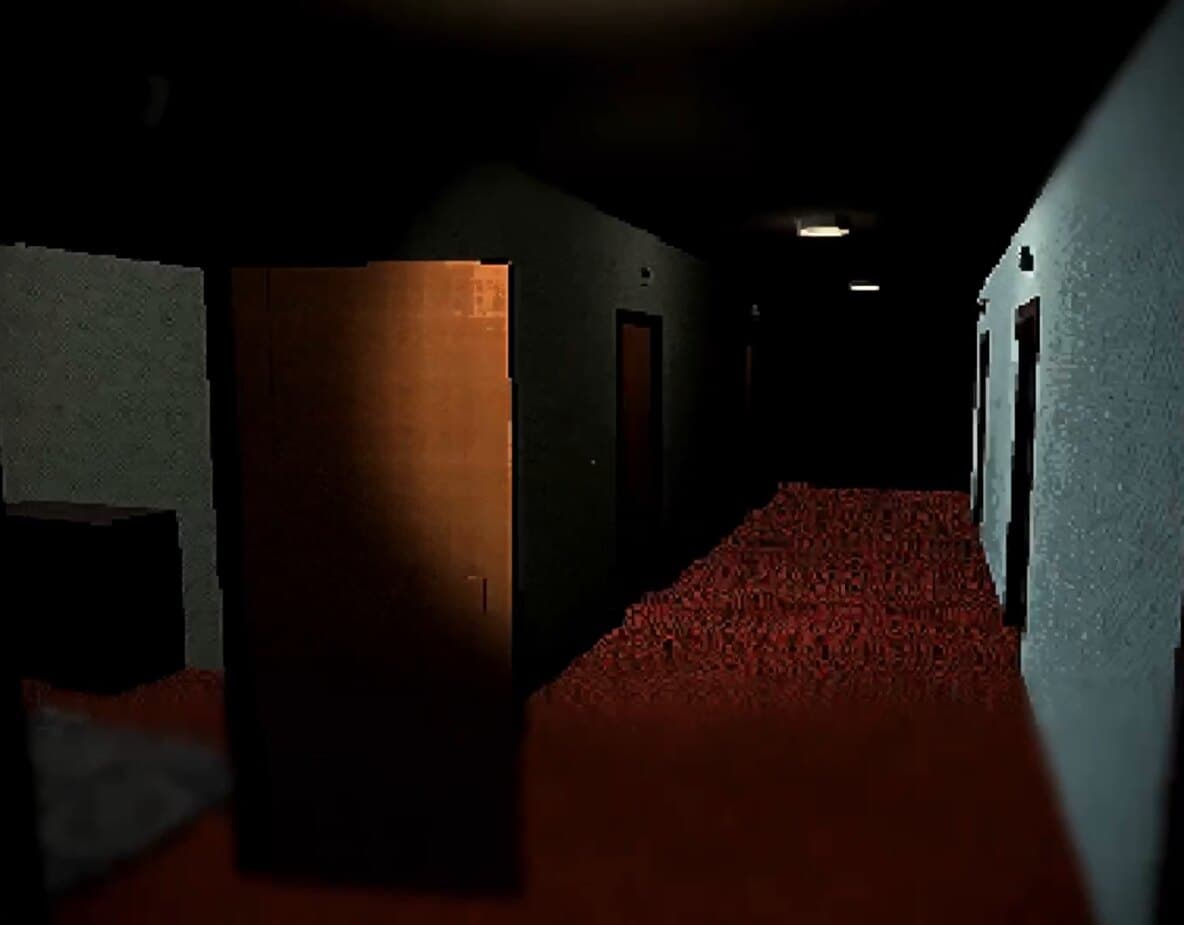 Don't Pay the Driver — The upstairs hallway after dark
