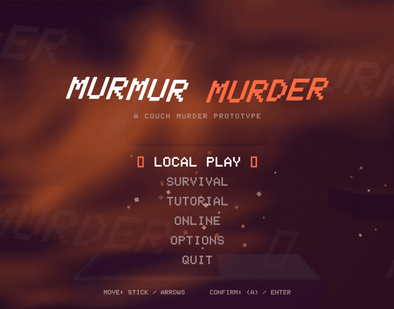 Murmur Murder — Title screen