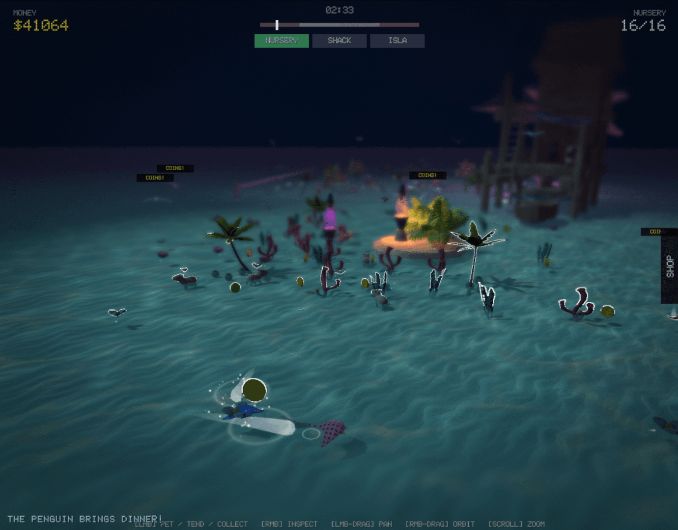 Stingray Sanctuary — The lagoon at night